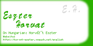 eszter horvat business card